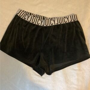 Juicy Couture Black Velvet Booty Shorts